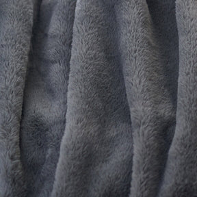 Luxury Faux Fur Electric Heated Throw - grey